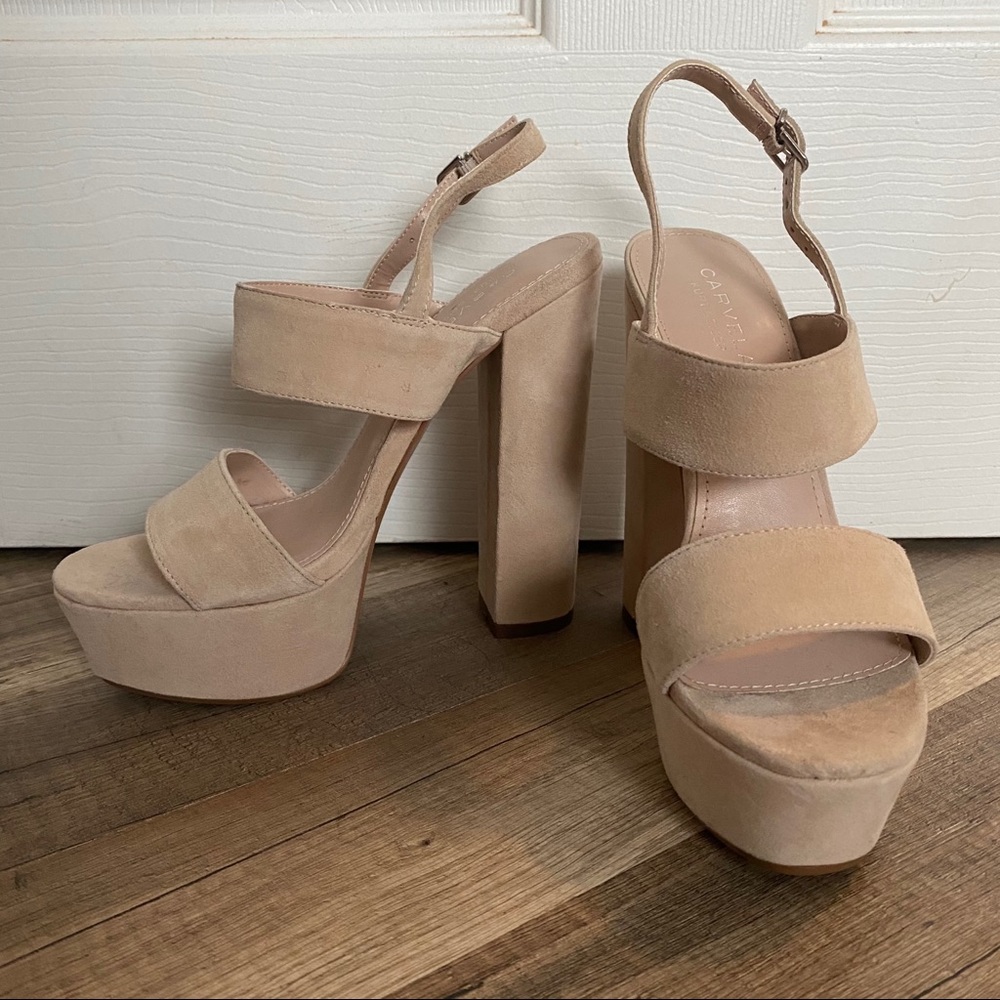Kurt Geiger Tan Platform Sandals